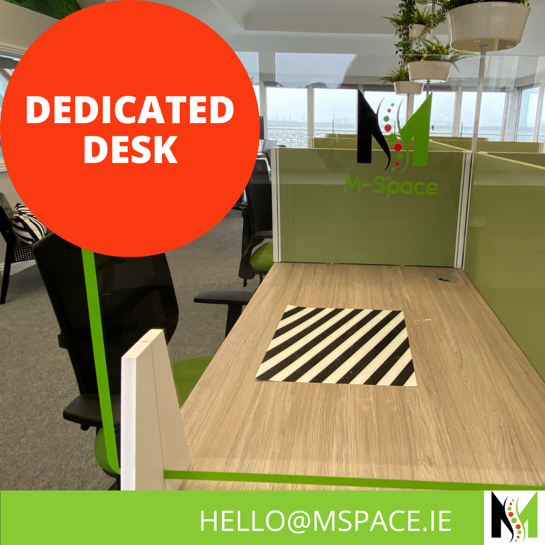 Do you need a Dedicated Desk to work? Our desks are in a bright and airy space overlooking Malahide and the estuary. This will be your desk to use when it suits you. Book today.